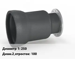 Переход чугунный 250х100 Марка: EN-GJS-500-7